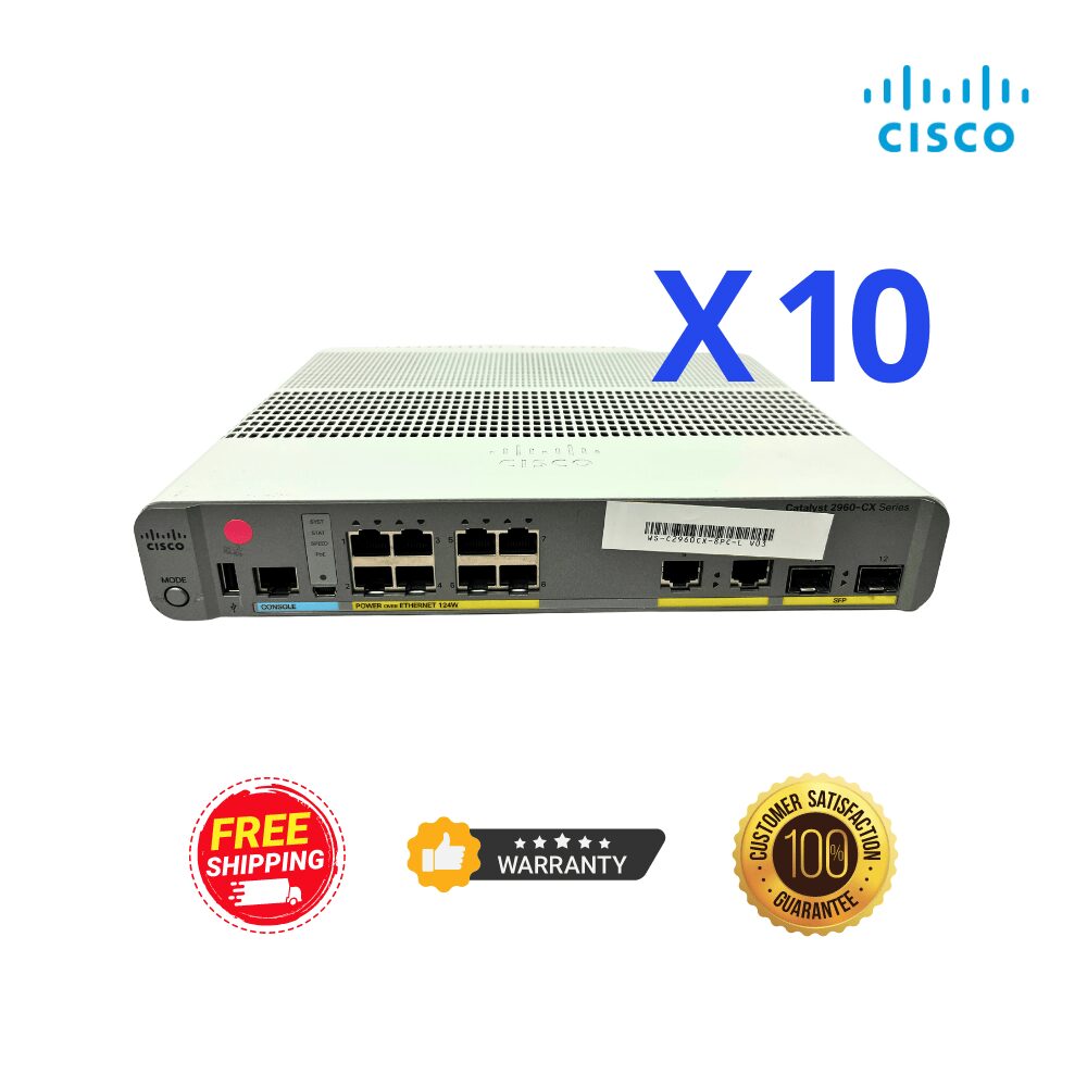 Cisco WS-C2960CX-8PC-L Network Switch