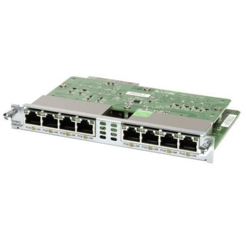 Tarjeta de Interfaz EHWIC-D-8ESG Cisco 8-Port WAN - Módulo Ethernet Gigabit PoE de 8 Puertos